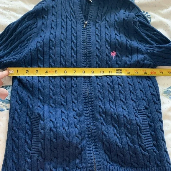 Lilly Pulitzer Blue Full Zip Hoodie size Medium - Picture 4 of 5
